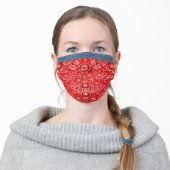 Country Red Bandana Denim Adult Cloth Face Mask (Worn)