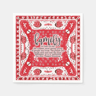 Country Red Bandana Summer Family Reunion Napkins