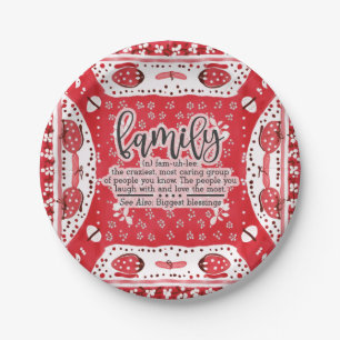 Country Red Bandana Summer Family Reunion  Paper Plates