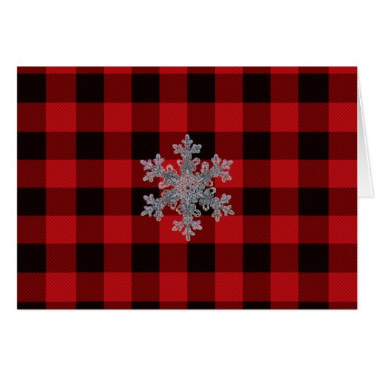 Country red, black buffalo plaid, snow flake (Front Horizontal)