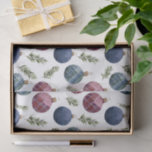 Country Red Blue Ornaments Christmas Tissue Paper