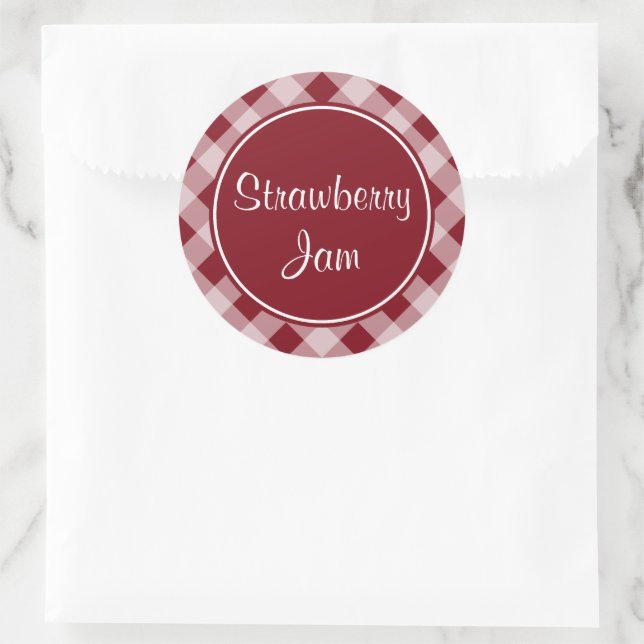 Country Red Gingham Kitchen Stickers (Bag)