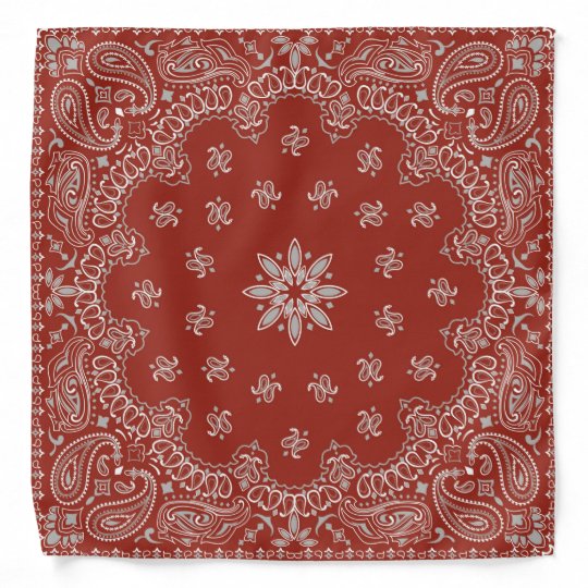 Country Red Paisley Western Style Bandana | Zazzle.com