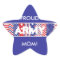 Country Red, White & Blue Army Mom Star Sticker