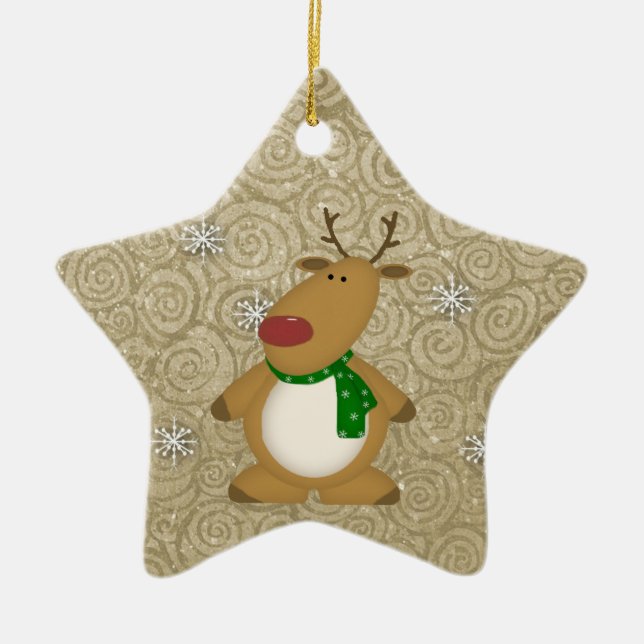 Country Reindeer Ornament (Front)