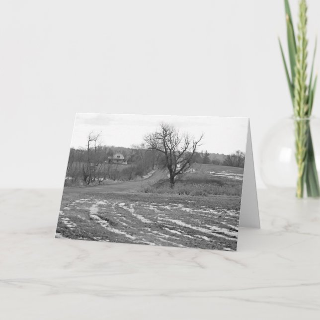 Country Road 7 x 5 Folded Greeting Card - blank (Front)