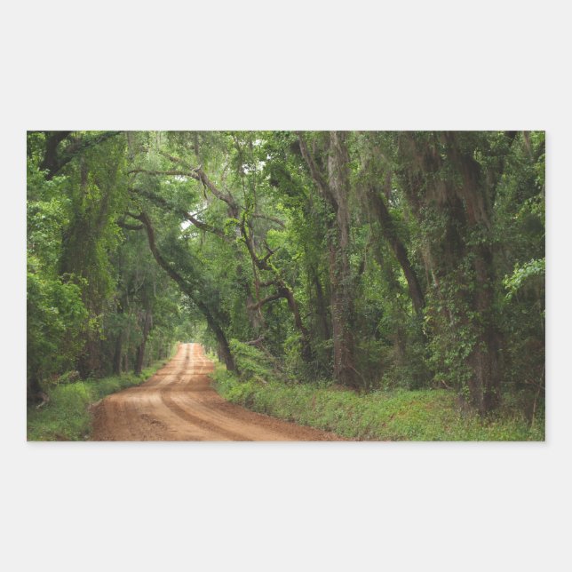 Country Road Background Rectangle Sticker (Front)
