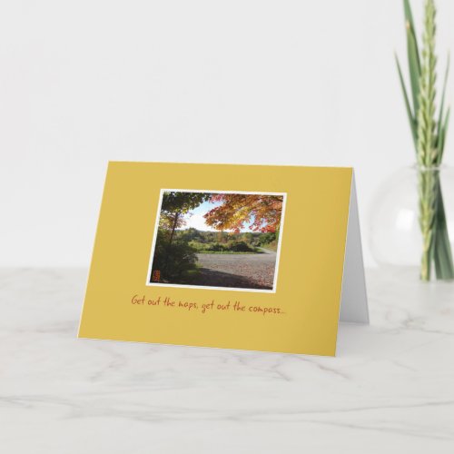 Country Road in Autumn Happy Adoption Day Card