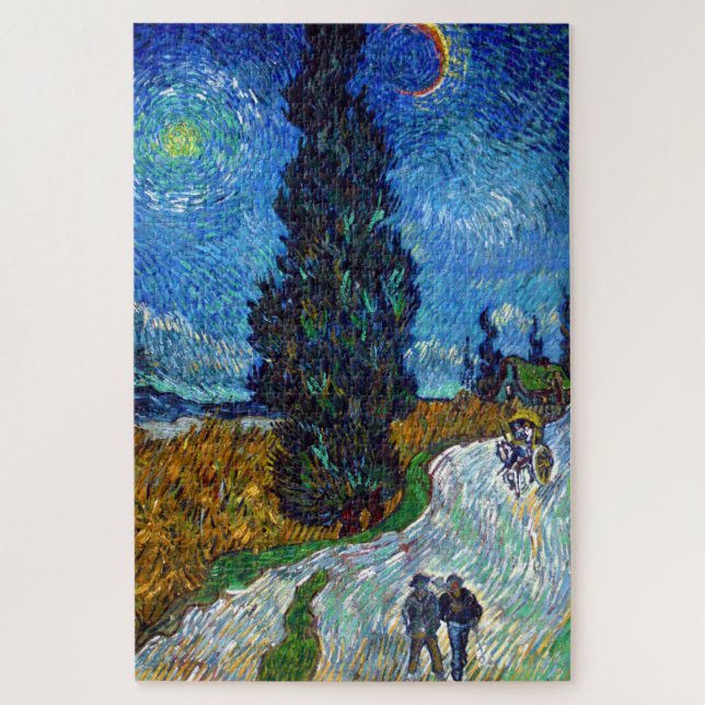 Country Road in Provence by Night, Van Gogh Jigsaw Puzzle (Vertical)