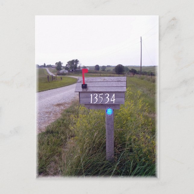 Country road mailbox postcard (Front)