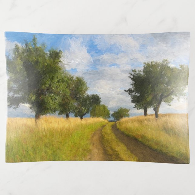 Country Road Painting Trinket Tray (Front)