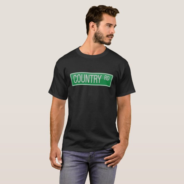 Country Road street sign T-Shirt (Front Full)