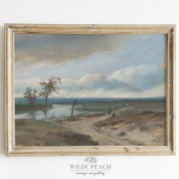Country Road with Pond Vintage Painting Poster