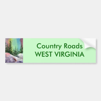 Country Roads Bumper Sticker