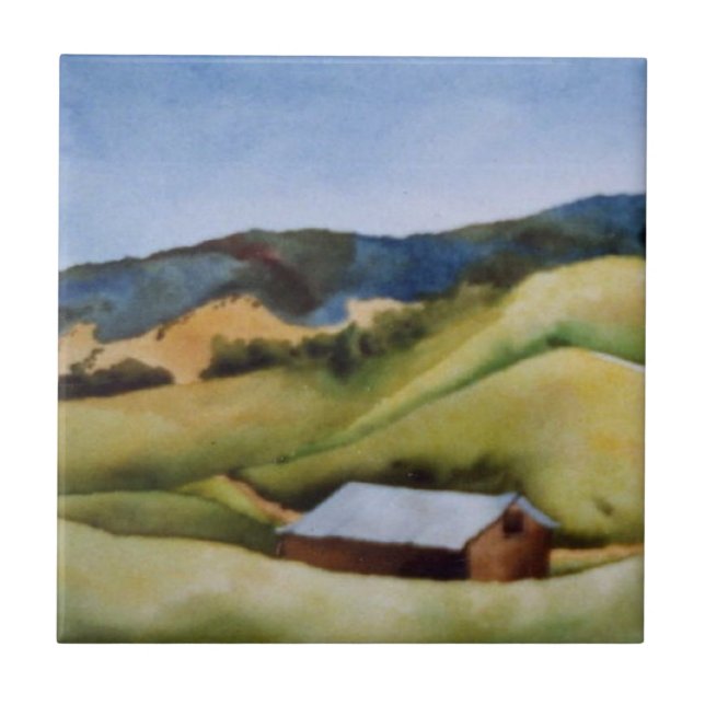 Country roads hill country farms ceramic tile. ceramic tile (Front)