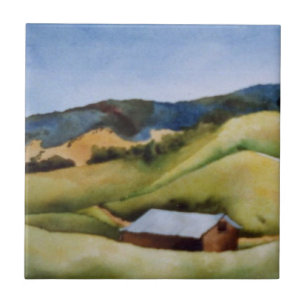 Country roads hill country farms ceramic tile. tile