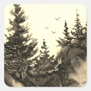 Country Roads rustic landscape and nature Sticker
