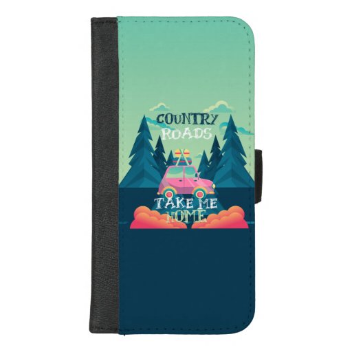 Country roads take me home iPhone 8/7 plus wallet case