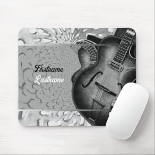Country Rock Music Semi-Grunge Electric Guitar Mouse Pad