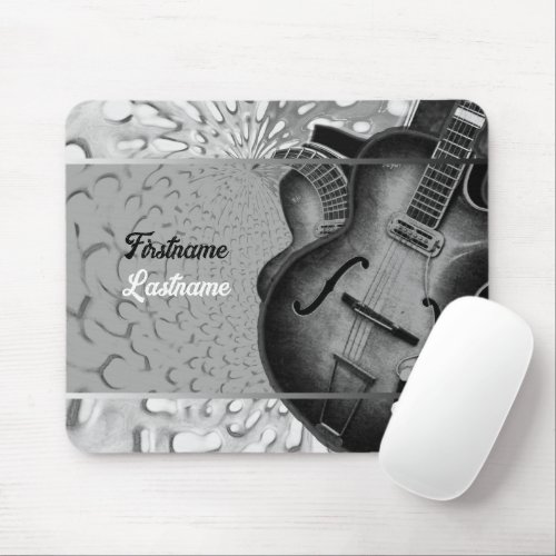Country Rock Music Semi_Grunge Electric Guitar  Mouse Pad