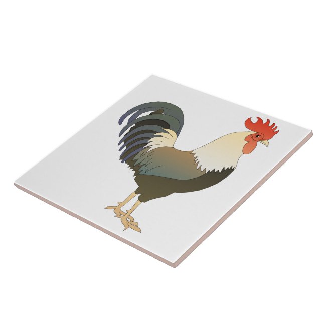 Country Rooster Ceramic Tile (Side)
