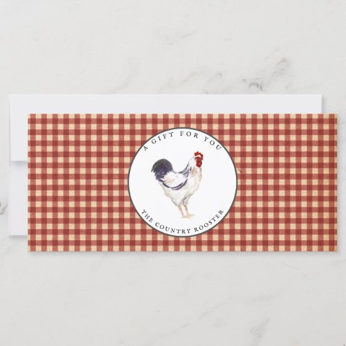  Country Rooster Farmhouse Gift Certificate