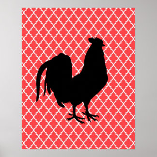 Country Rooster Poster