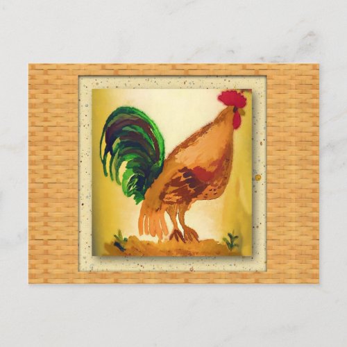 Country Rooster Recipe Card