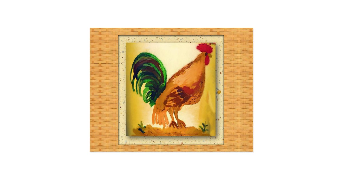 Country Rooster Recipe Card | Zazzle.com