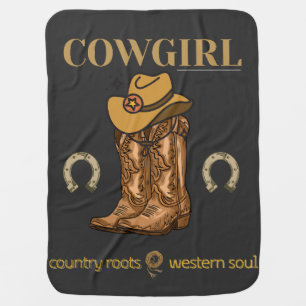 Country roots western soul T-shirt Baby Blanket