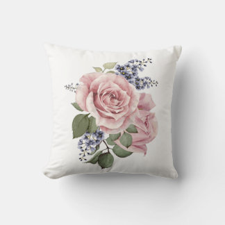 Country Rose Reversible Throw Pillow