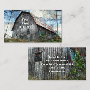 Country Rustic Agricultural Barn Business Card