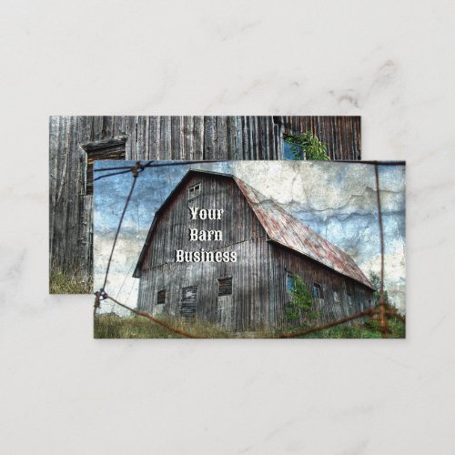 Country Rustic Agricultural Barn Business Card