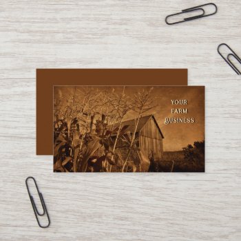 Country Rustic Barn Vintage Brown Farm Texture Business Card by MargSeregelyiPhoto at Zazzle