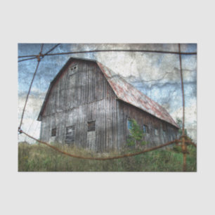 Country Rustic Barn Vintage Texture Decoupage Tissue Paper