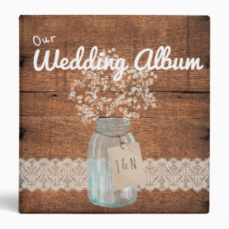 Country Rustic Barn Wedding Photo Album Binder