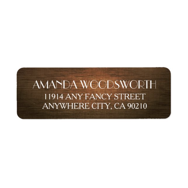 Country Rustic Barn Wood Wedding Labels (Front)