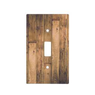 Country Rustic Barn Wood Wooden Light Switch Cover
