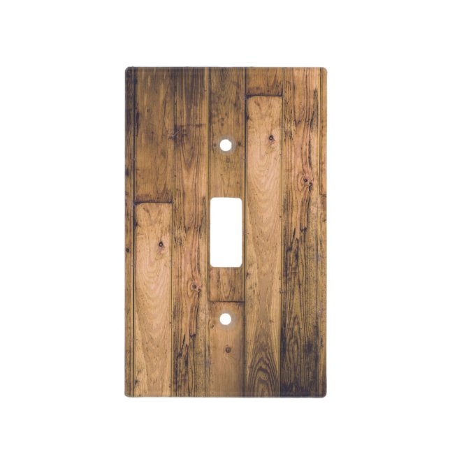 Country Rustic Barn Wood Wooden Light Switch Cover (Front)