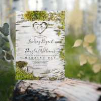Country Rustic Birch Tree Bark Fall Wedding