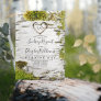 Country Rustic Birch Tree Bark Fall Wedding Invitation