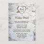 Country Rustic Birch Tree Bark Wedding Enclosure Card
