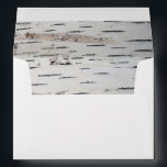 Country Rustic Birch Tree Bark Wedding Envelope<br><div class="desc">Design features a printed birch tree bark design on the inside with a white exterior. You can change the exterior color to the color of your choice. Note: if you choose a dark shade for the exterior, you may need to change the return address to a lighter shade so that...</div>