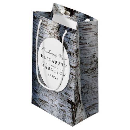 Country Rustic Birch Tree Wedding Small Gift Bag