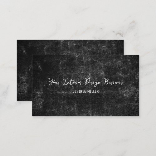 Country Rustic Black And White Vintage Texture Business Card