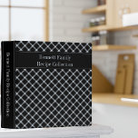 Country Rustic Black & Gray Family Recipe 3 Ring Binder<br><div class="desc">This simple yet elegant design adds style and grace to your kitchen, with its black and soft gray plaid country style background. Gather your favorite family recipes and add your family memories to make this a cherished keepsake. Add a name to personalize it. Makes a great bridal shower, Christmas or...</div>