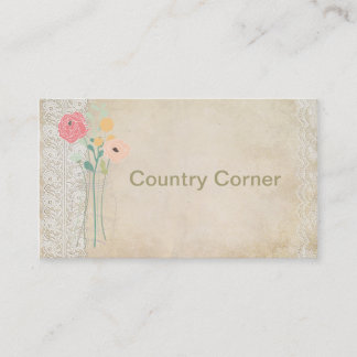 Country Rustic Burlap Business Cards