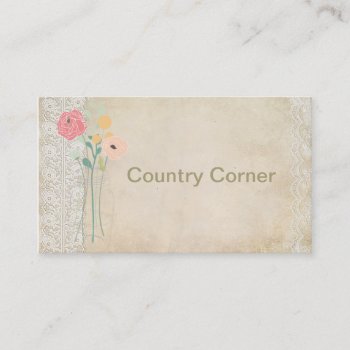 Country Rustic Burlap Business Cards by ProfessionalDevelopm at Zazzle