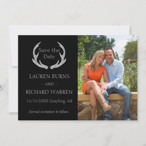 Country Rustic Camouflage Photo Save the Date
