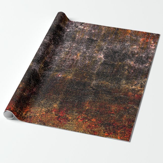 Country Rustic Colorful Vintage Texture Wrapping Paper (Unrolled)